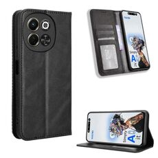 Per Tecno Pova 6 Neo 5G / Spark 30 5G Custodia per telefono in pelle con fibbia magnetica e texture retrò (nero)
