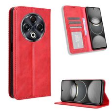 Per Tecno Spark 30 4G Custodia per telefono in pelle con fibbia magnetica e texture retrò (rosso)