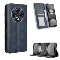 Per Tecno Spark 30 4G Custodia per telefono in pelle con fibbia magnetica e texture retrò (blu)