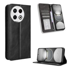 Per Tecno Spark 30 Pro 4G Custodia per telefono in pelle con fibbia magnetica e texture retrò (nero)