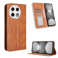 Per Tecno Spark 30 Pro 4G Custodia per telefono in pelle con fibbia magnetica e texture retrò (marrone)