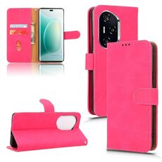 Custodia in pelle magnetica con chiusura magnetica per Honor 300 Pro (rosso rosa)