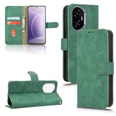 Custodia per telefono in pelle magnetica con chiusura magnetica per Honor 300 Skin Feel (verde)