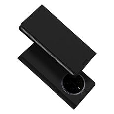 Custodia in pelle Flip per telefono Honor Magic7 DUX DUCIS Skin Pro Series (nero)