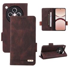 Per OPPO Find X8 Custodia in pelle con chiusura magnetica (marrone)