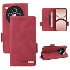 Per OPPO Find X8 Custodia in pelle con chiusura magnetica (rosso)