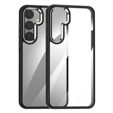 Per Samsung Galaxy S25+ 5G Custodia per telefono PC anti-impronta altamente trasparente (nero)