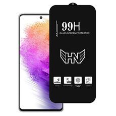 Per Samsung Galaxy A73 5G Pellicola in vetro temperato a schermo intero con grande arco in alluminio