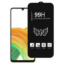 Per Samsung Galaxy A33 5G Pellicola in vetro temperato a schermo intero con grande arco in alluminio