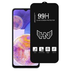 Per Samsung Galaxy A23 Pellicola in vetro temperato a schermo intero con grande arco in alluminio