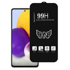 Per Samsung Galaxy A72 Pellicola in vetro temperato a schermo intero con grande arco in alluminio