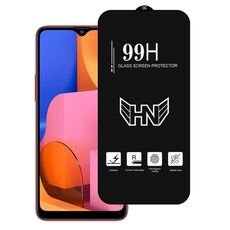 Per Samsung Galaxy A20s Pellicola in vetro temperato a schermo intero con grande arco in alluminio