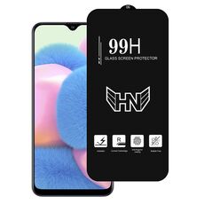 Per Samsung Galaxy A30s Pellicola in vetro temperato a schermo intero con grande arco in alluminio