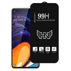 Per Samsung Galaxy A60 Pellicola in vetro temperato a schermo intero con grande arco in alluminio