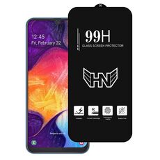 Per Samsung Galaxy A50 Pellicola in vetro temperato a schermo intero con grande arco in alluminio