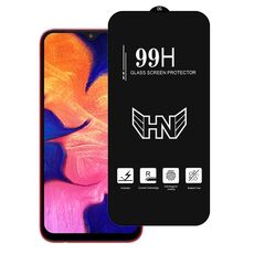 Per Samsung Galaxy A10 Pellicola in vetro temperato a schermo intero con grande arco in alluminio