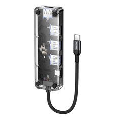 awei HUB-1 Adattatore HUB multifunzione 4 in 1 da Tipo-C a USB 3.0 x 4 (grigio)