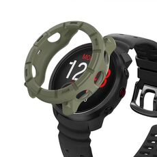 Per Polar Vantage M3 Half Coverage Hollow TPU Armor Watch Custodia protettiva (verde militare)