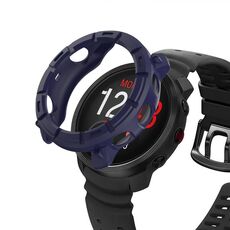Per Polar Vantage M3 Half Coverage Hollow TPU Armor Watch Custodia protettiva (blu scuro)