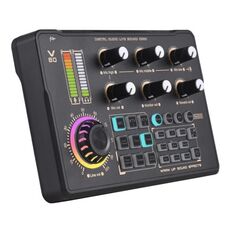V80 per telefono cellulare computer portatile live streaming karaoke scheda audio mixer