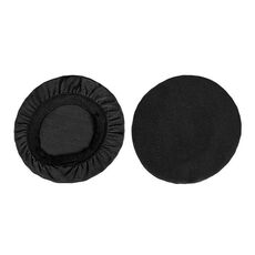 2 pezzi Universale Rotondo Riutilizzabile Auricolare Copertura Antipolvere Anti-sudore Traspirante Copertura Protettiva, Colore: L Nero