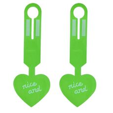 2 pezzi PVC fluorescente Love Etichetta per bagaglio Etichetta per bagaglio Carta d'imbarco Valigia controllata Etichetta anti-smarrimento per bagaglio (verde)