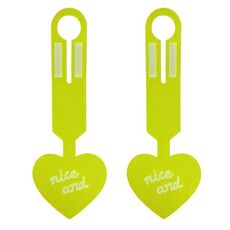 2 pezzi PVC fluorescente Love Etichetta per bagaglio Etichetta per bagaglio Carta d'imbarco Valigia controllata Etichetta anti-smarrimento per bagaglio (giallo)