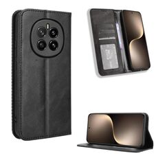 Custodia per telefono in pelle con fibbia magnetica For Honor Magic7 (nera)