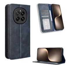 Custodia per telefono in pelle con fibbia magnetica For Honor Magic7 (blu)