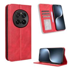 Custodia per telefono in pelle con fibbia magnetica For Honor Magic7 Pro (rosso)