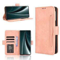 Per vivo T3 Pro 5G / iQOO Z9S Pro 5G Custodia in pelle con texture in vitello e slot per schede (rosa)