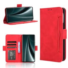 Per vivo T3 Pro 5G / iQOO Z9S Pro 5G Custodia in pelle con texture in vitello e slot per schede (rosso)
