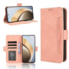 Per vivo V40 Lite 4G / 5G IDN Custodia in pelle con texture in vitello e slot per schede (rosa)