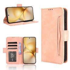 Per vivo X200 Pro mini 5G Custodia in pelle con slot per schede e texture in vitello (rosa)