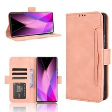 Per Infinix Zero 40 5G Custodia in pelle con slot per schede e texture in vitello (rosa)