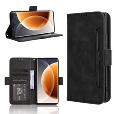 Per Tecno Camon 30S 4G / 30S Pro 4G Custodia in pelle con texture in vitello e slot per schede (nero)