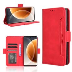 Per Tecno Camon 30S 4G / 30S Pro 4G Custodia in pelle con texture in vitello e slot per schede (rosso)