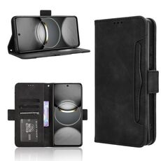 Per Tecno Spark 30 4G Custodia in pelle con texture in vitello e slot per schede (nero)