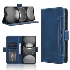 Per Tecno Spark 30 4G Custodia in pelle con slot per schede e texture in vitello (blu)