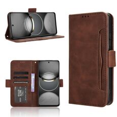 Per Tecno Spark 30 4G Custodia in pelle con texture in vitello e slot per schede (marrone)