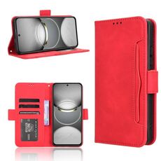 Per Tecno Spark 30 Pro 4G Custodia in pelle con texture in vitello e slot per schede (rosso)