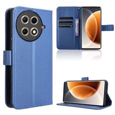 Per Tecno Camon 30S 4G / 30S Pro 4G Custodia in pelle con texture a diamante (blu)
