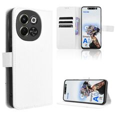 Per Tecno Pova 6 Neo 5G / Spark 30 5G Custodia in pelle con texture a diamante (bianco)