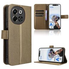 Per Tecno Pova 6 Neo 5G / Spark 30 5G Custodia in pelle con texture a diamante (marrone)