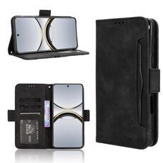 Per OPPO Find X8 Pro Custodia in pelle con slot per schede e texture in vitello (nero)