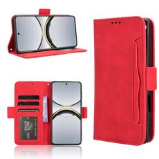 Per OPPO Find X8 Pro Custodia in pelle con slot per schede e texture in vitello (rosso)