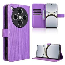 Per OPPO Find X8 Pro Custodia per telefono in pelle con texture a diamante (viola)