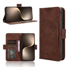 Custodia per telefono in pelle con slot per schede For Honor Magic7 Skin Feel Calf Texture (marrone)