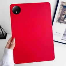 Per Redmi Pad SE 4G 8.7 pollici Custodia per tablet in TPU con spray all'olio e pelle delicata (rosso)