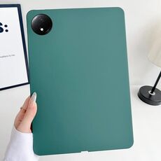 Per Redmi Pad SE 4G 8.7 pollici Custodia per tablet in TPU con spray all'olio e pelle delicata (verde scuro)